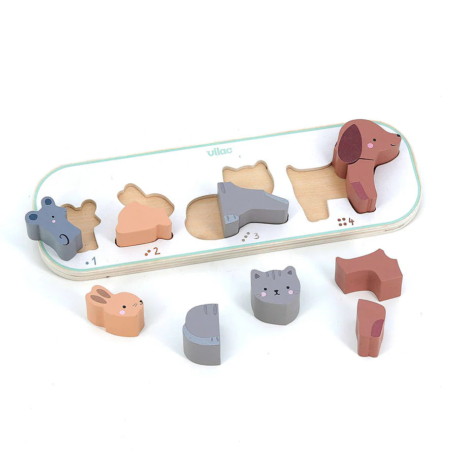 1, 2, 3 and 4 Animals Early Learning Puzzle by Sarah Betz