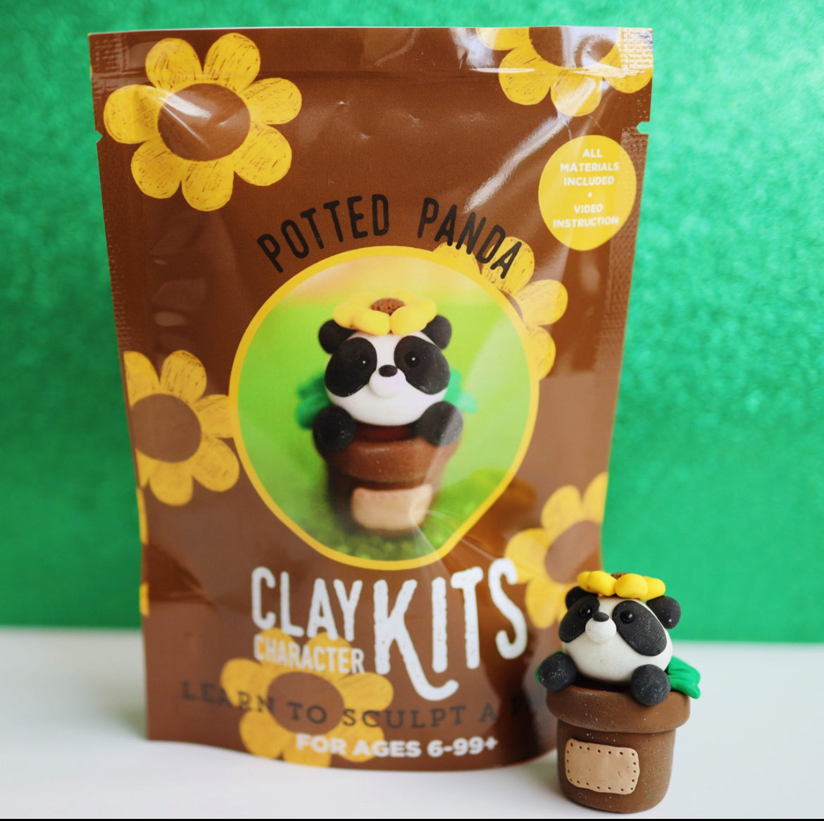 Potted Panda Diy Polymer Clay Kit