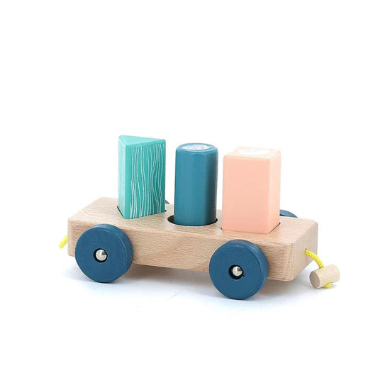 WOOD STACKING TRAIN SET