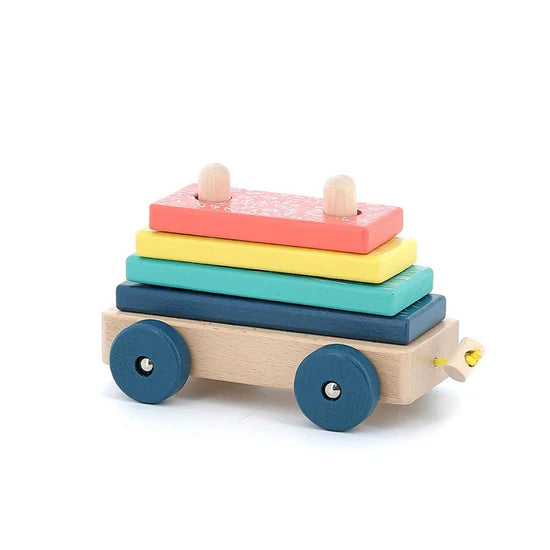WOOD STACKING TRAIN SET