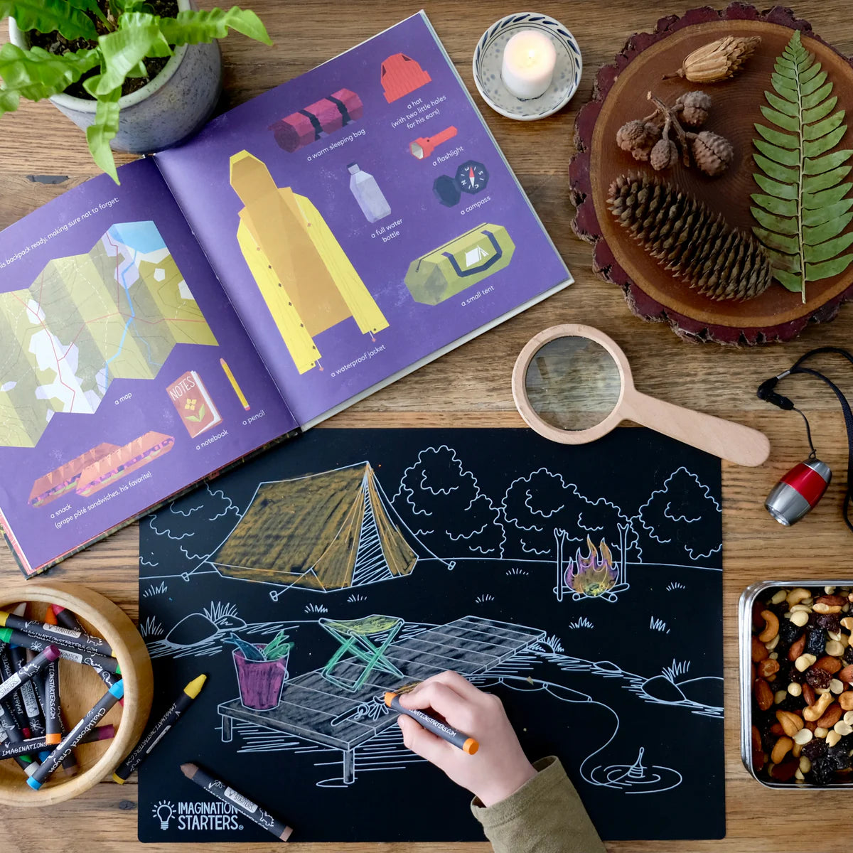 Chalkboard Camping Placemat 12x17