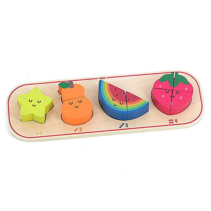 1, 2, 3 AND 4 FRUITS-EARLY LEARNING PUZZLE