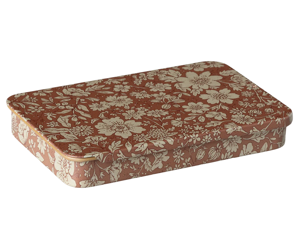 Metal box w. sliding lid, Blossom - Heather