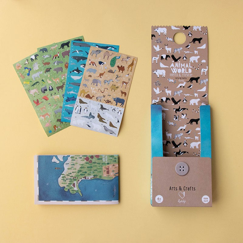 STICKERS - ANIMAL WORLD POSTER & STICKERS