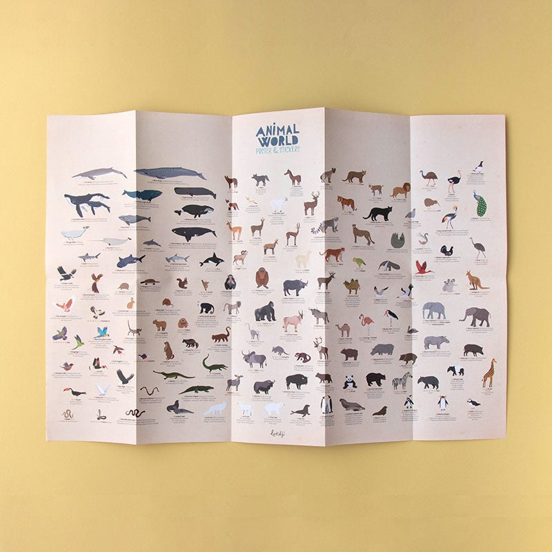STICKERS - ANIMAL WORLD POSTER & STICKERS
