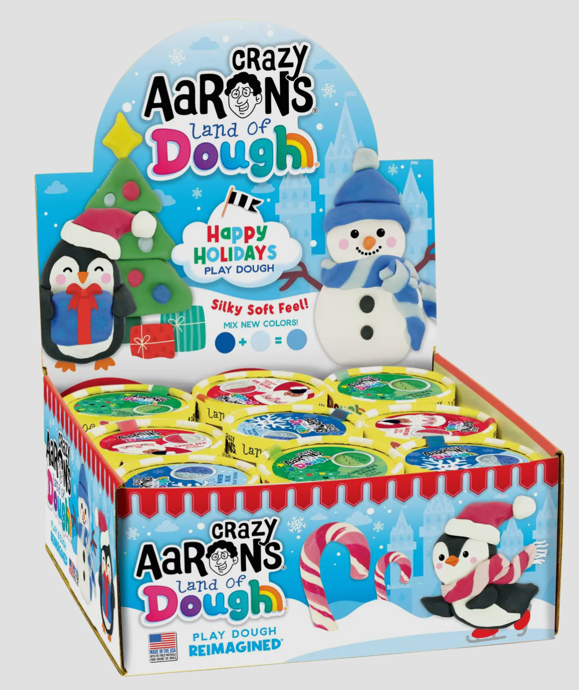 Holiday Play dough. Santa, Snowflake, christmas tree
