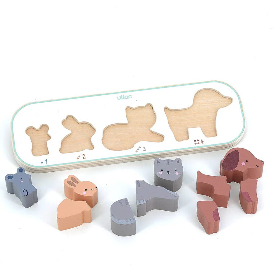 1, 2, 3 AND 4 ANIMALS EARLY LEARNING PUZZLE BY SARAH BETZ