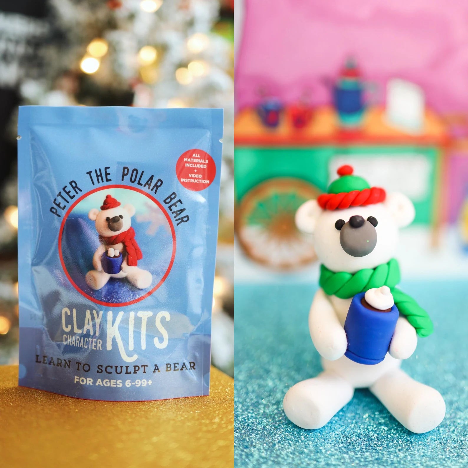 Peter the Polar Bear DIY Polymer Clay Kit