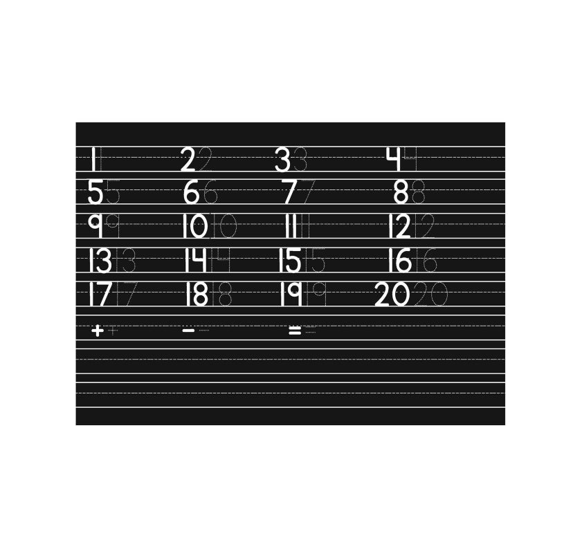 NUMBERS 12” X 17” CHALKBOARD PLACEMAT