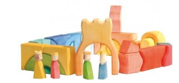 Wood - Rainbow Castle Set