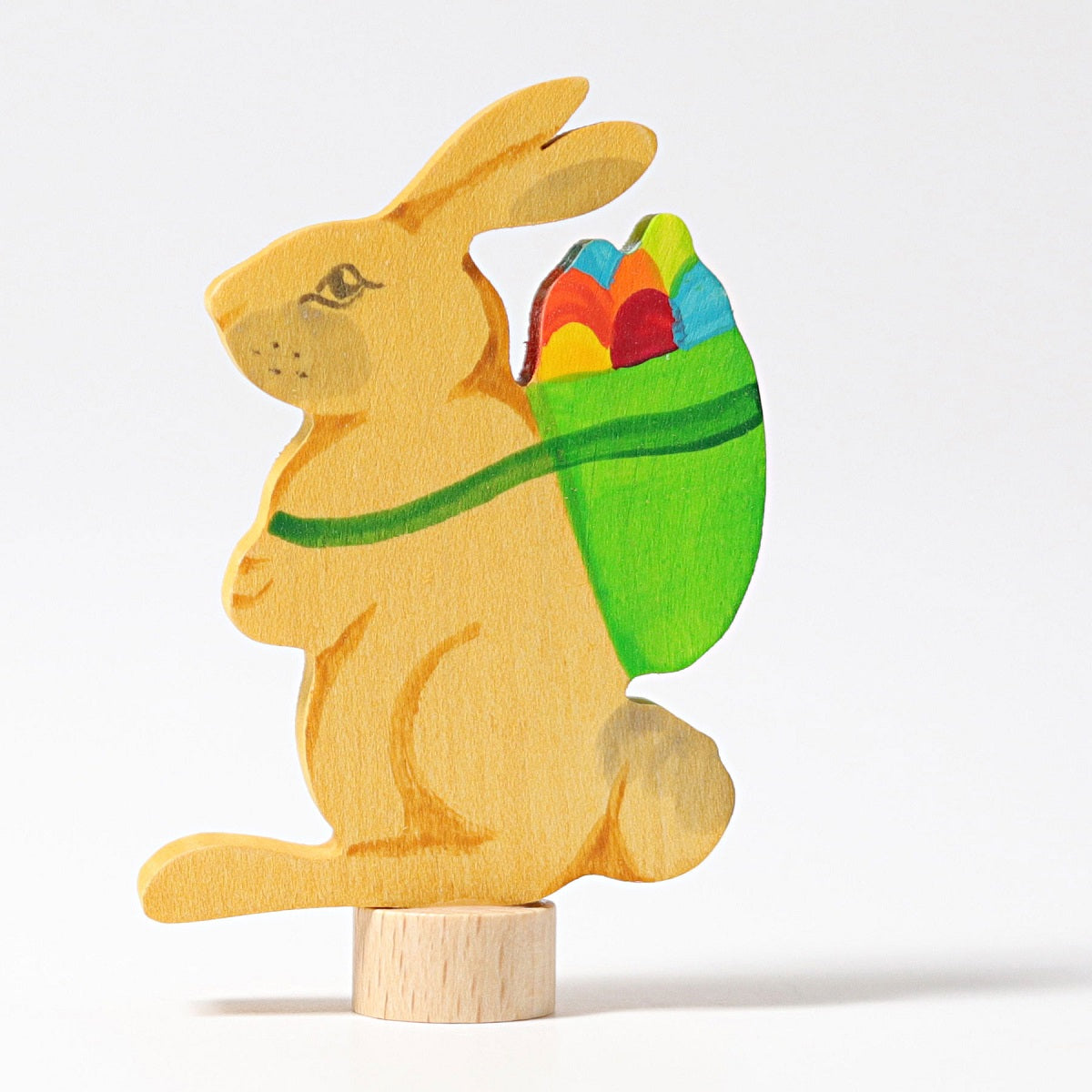 Deco Handcoloured Rabbit With Basket
