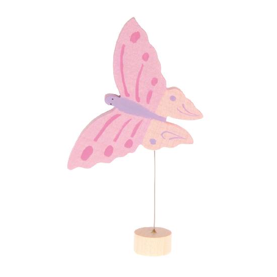 Deco Handcoloured Wire Butterfly, Pink