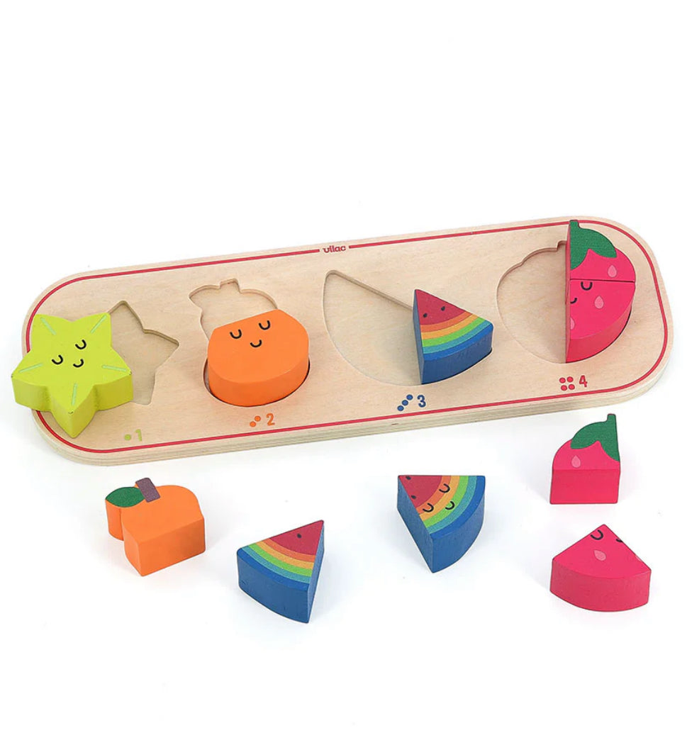 1, 2, 3 AND 4 FRUITS-EARLY LEARNING PUZZLE