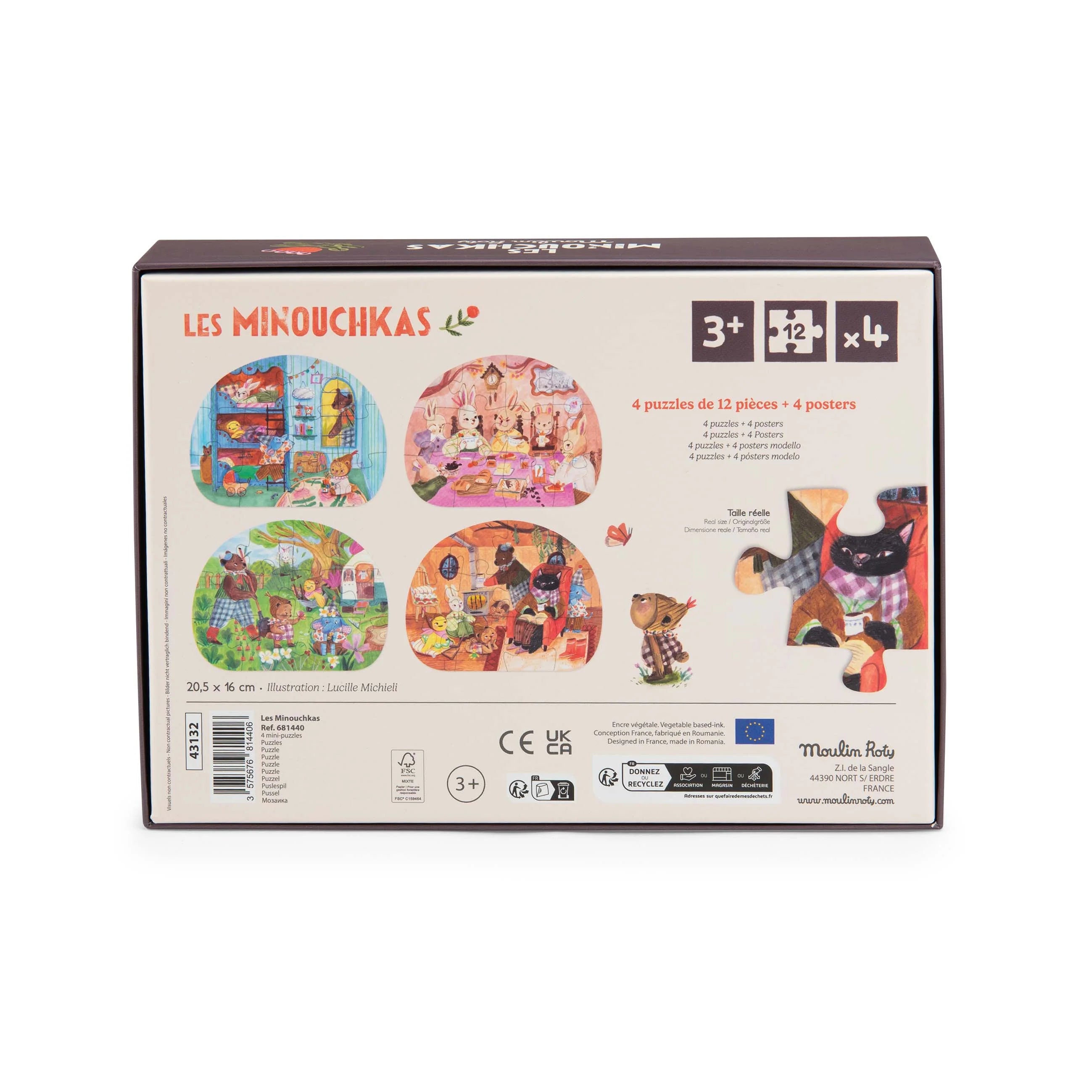 Les Minouchkas - 4 Mini Puzzles A Beautiful Day