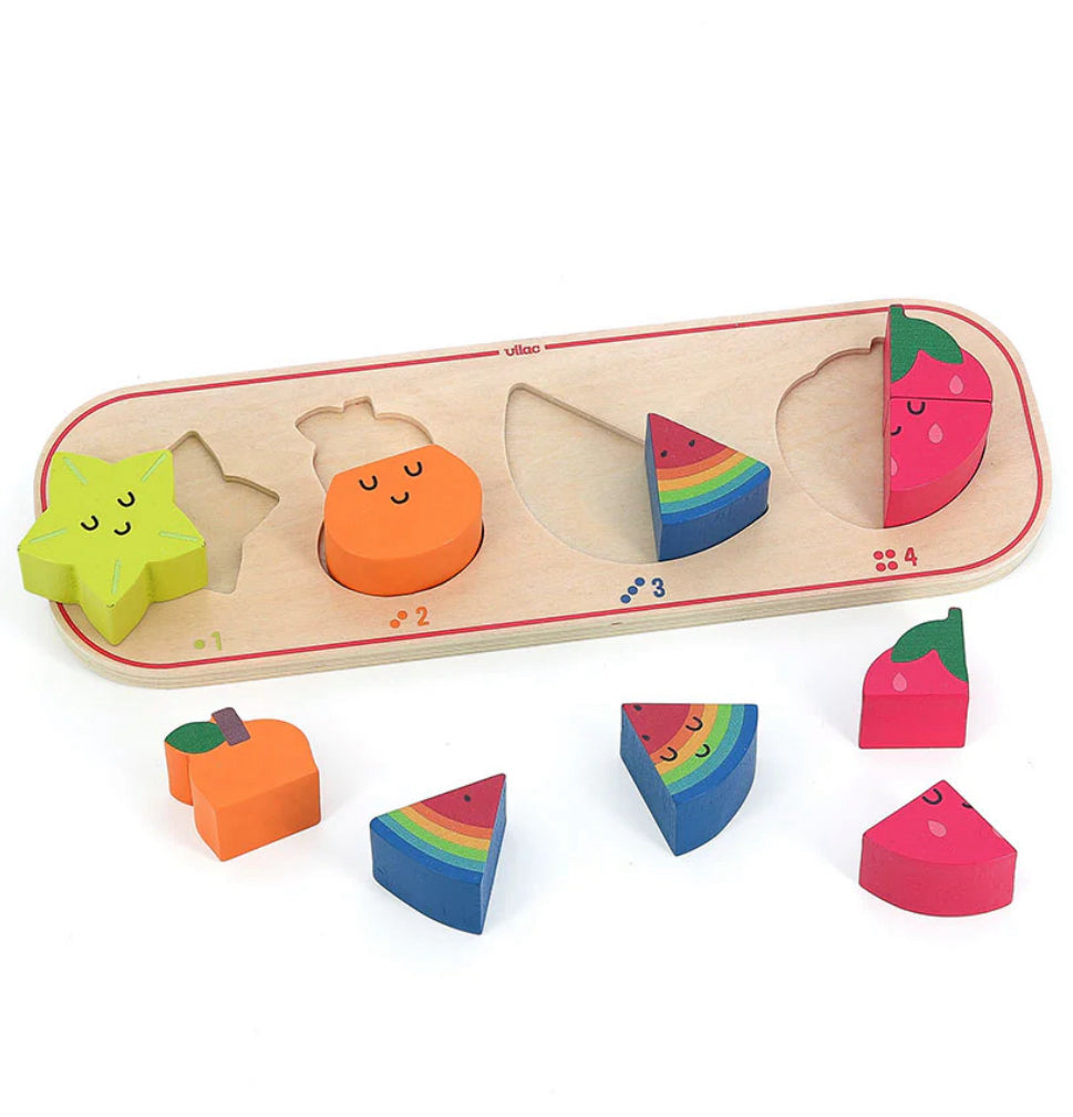 1, 2, 3 AND 4 FRUITS-EARLY LEARNING PUZZLE