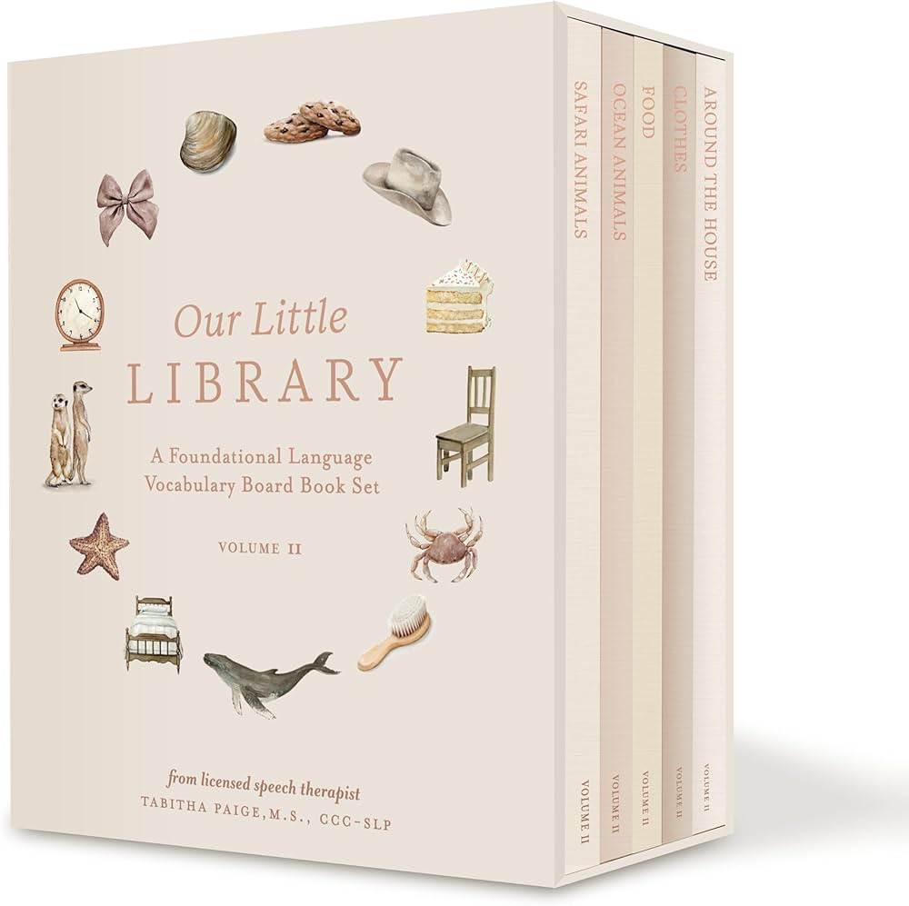 Our Little Library Vol. 2: A Foundational Language Vocabulary Board Book Set