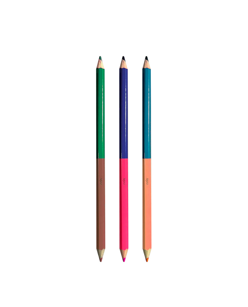 2 Of A Kind Double-Ended Colored Pencils - Set of 12