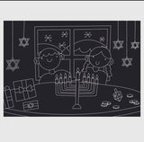Chalkboard Hanukkah Placemat 12x17