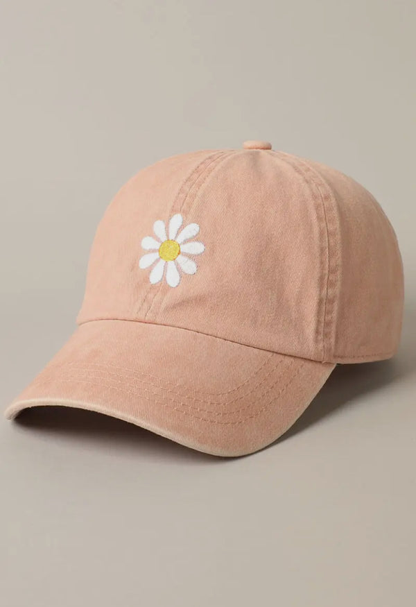 Daisy Embroidered adjustable Cap