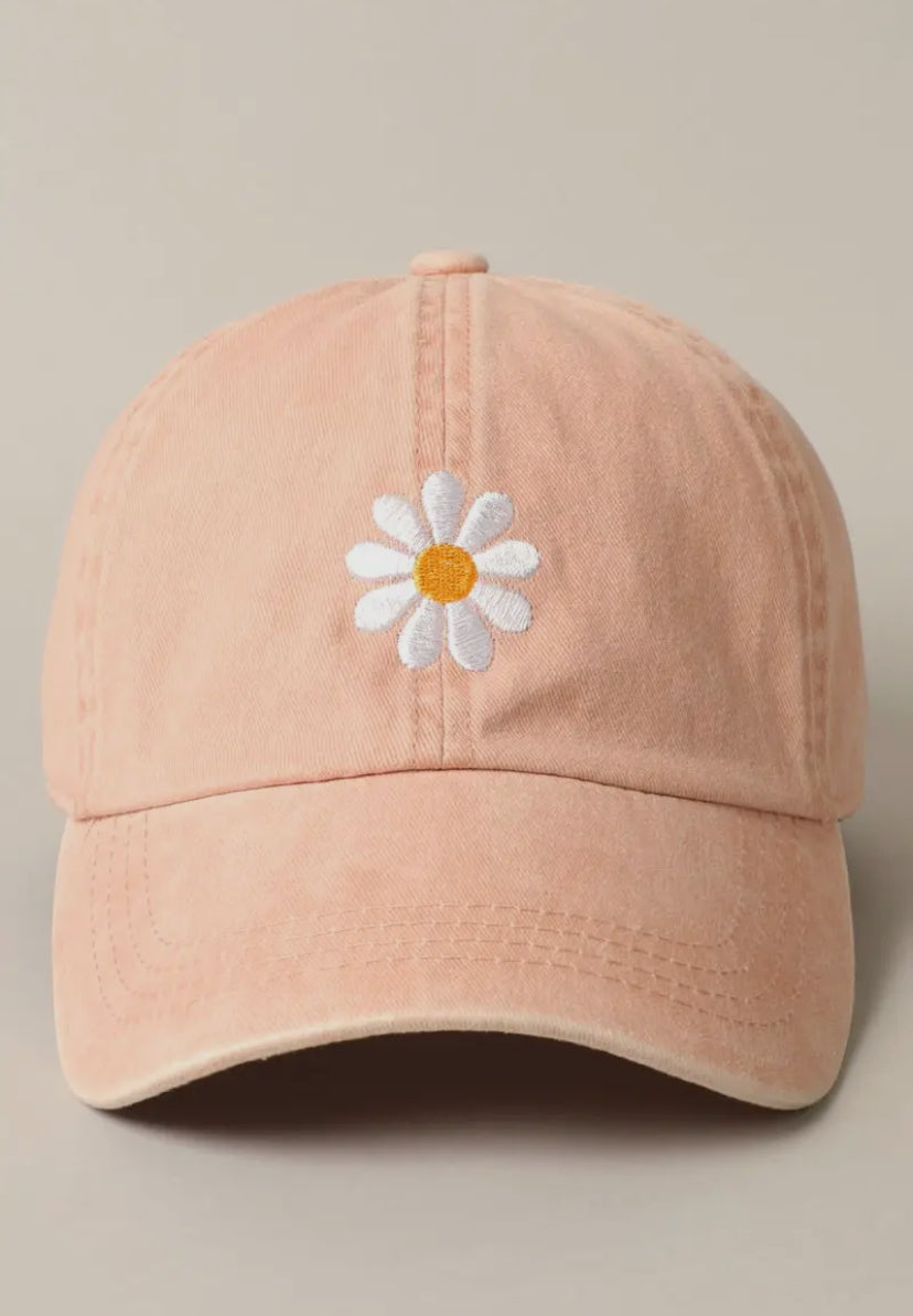 Daisy Embroidered adjustable Cap
