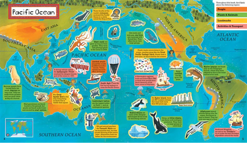 World Atlas Sticker Book