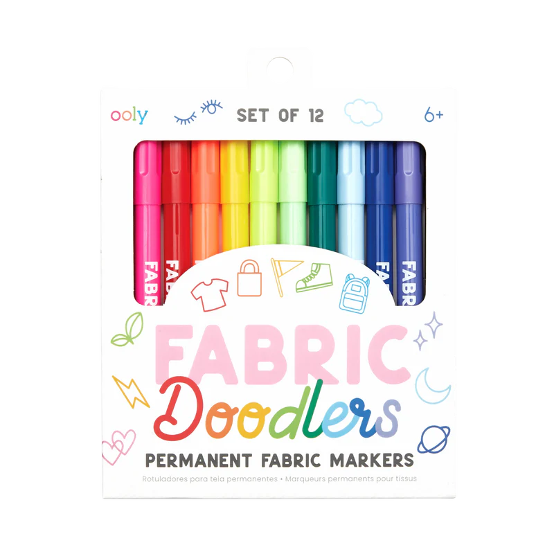 Fabric Doodlers Markers - Set of 12