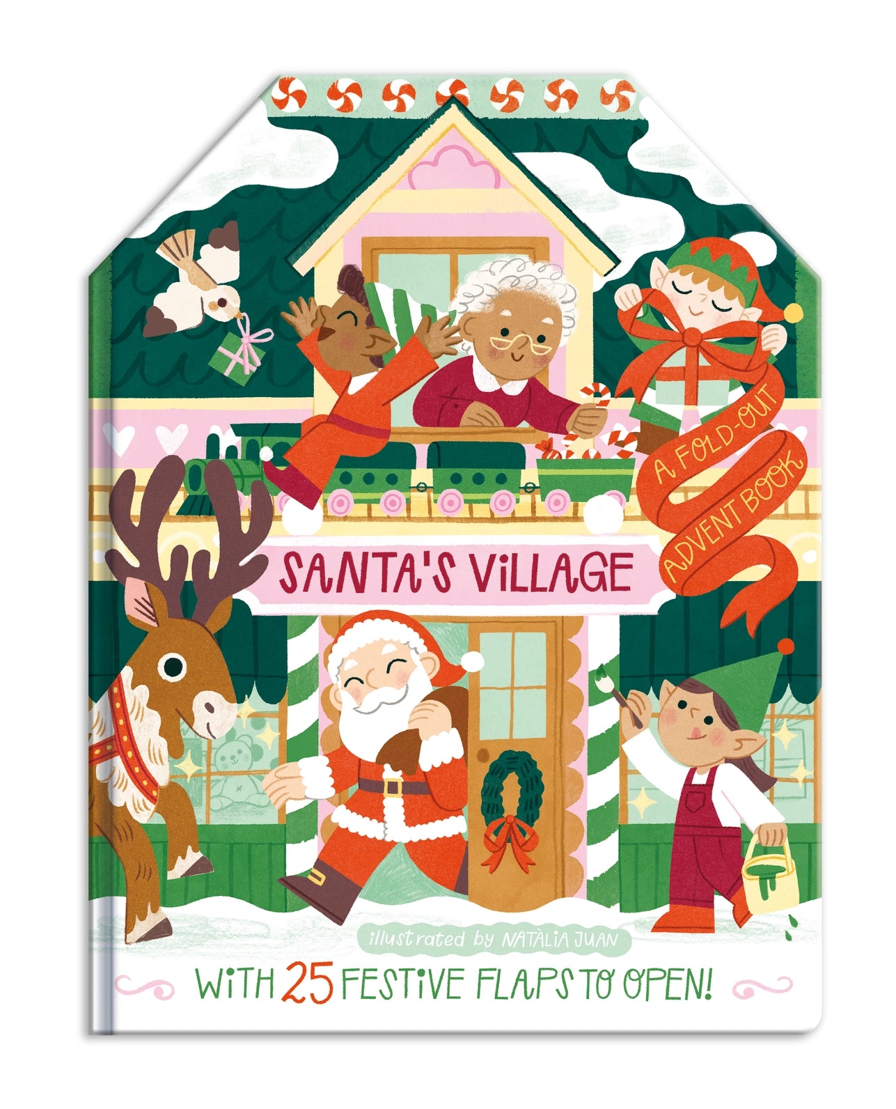 Christmas Concertina Book - Santa's Village