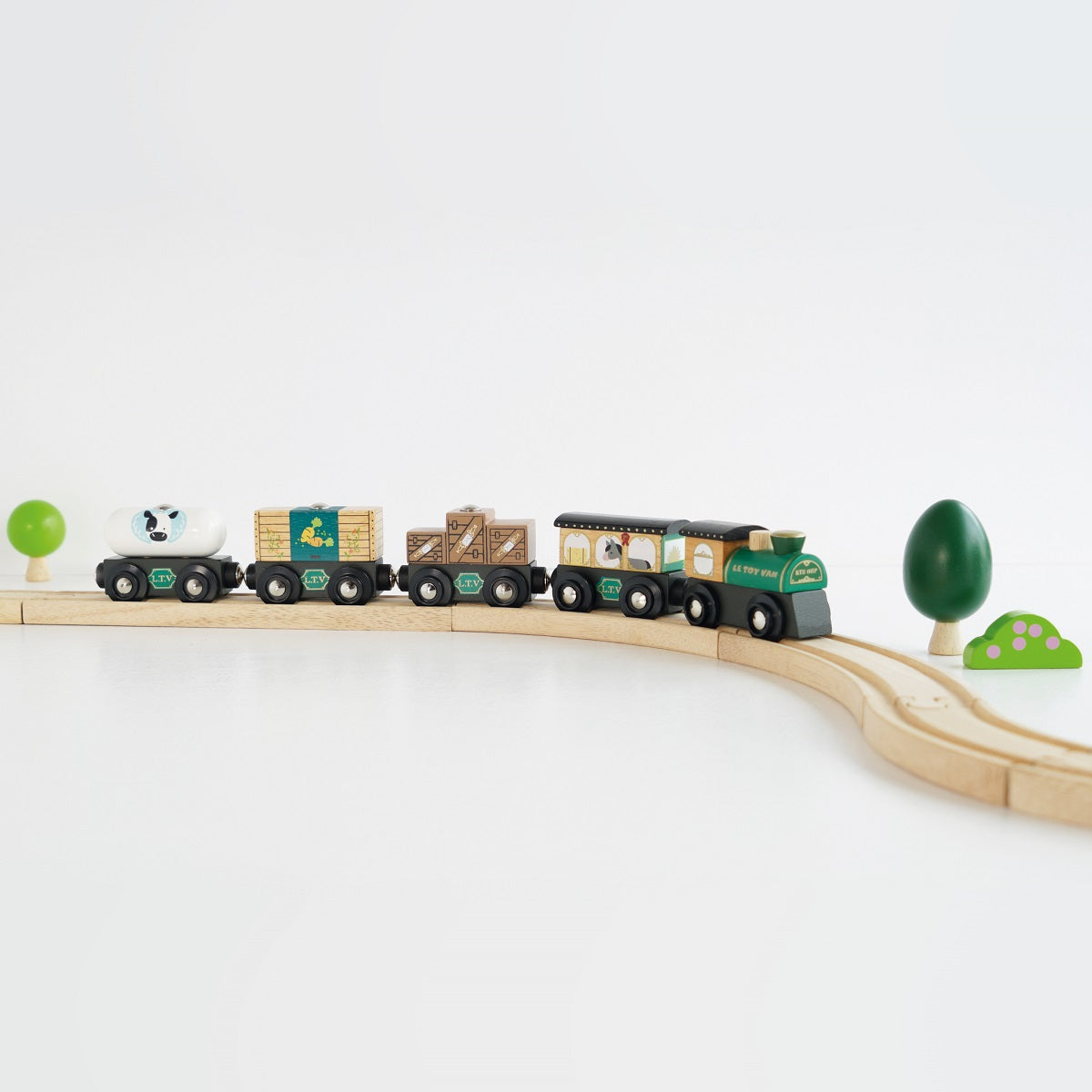 Transportation - Train, Great Green Train & Goods Wagon