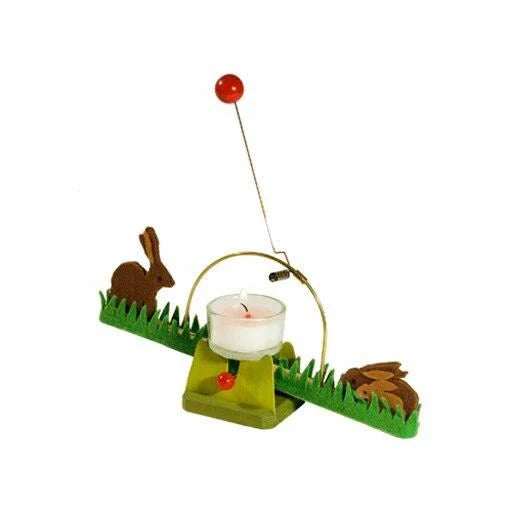 Candle See-Saw with Rabbits