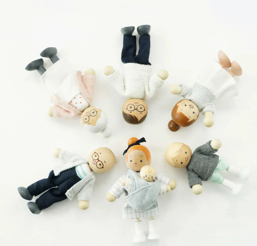 Wooden Doll Family