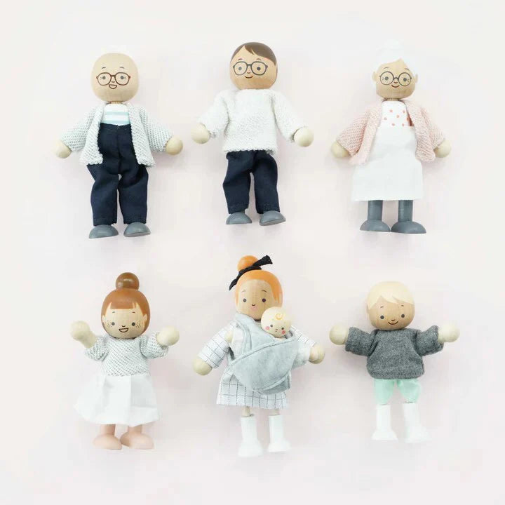 Wooden Doll Family