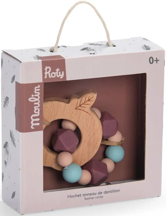 APRES LA PLUIE - APPLE TEETHING RING RATTLE