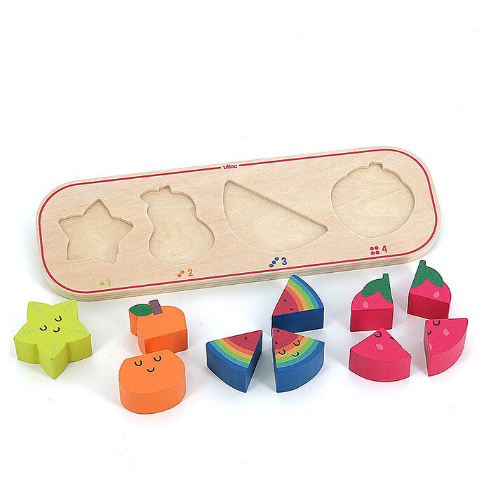 1, 2, 3 AND 4 FRUITS-EARLY LEARNING PUZZLE