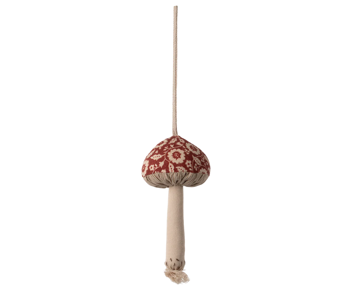 Mushroom Ornament-Winter flower Red