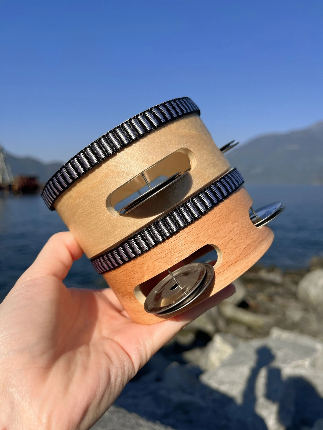 Mini Wooden Tambourine