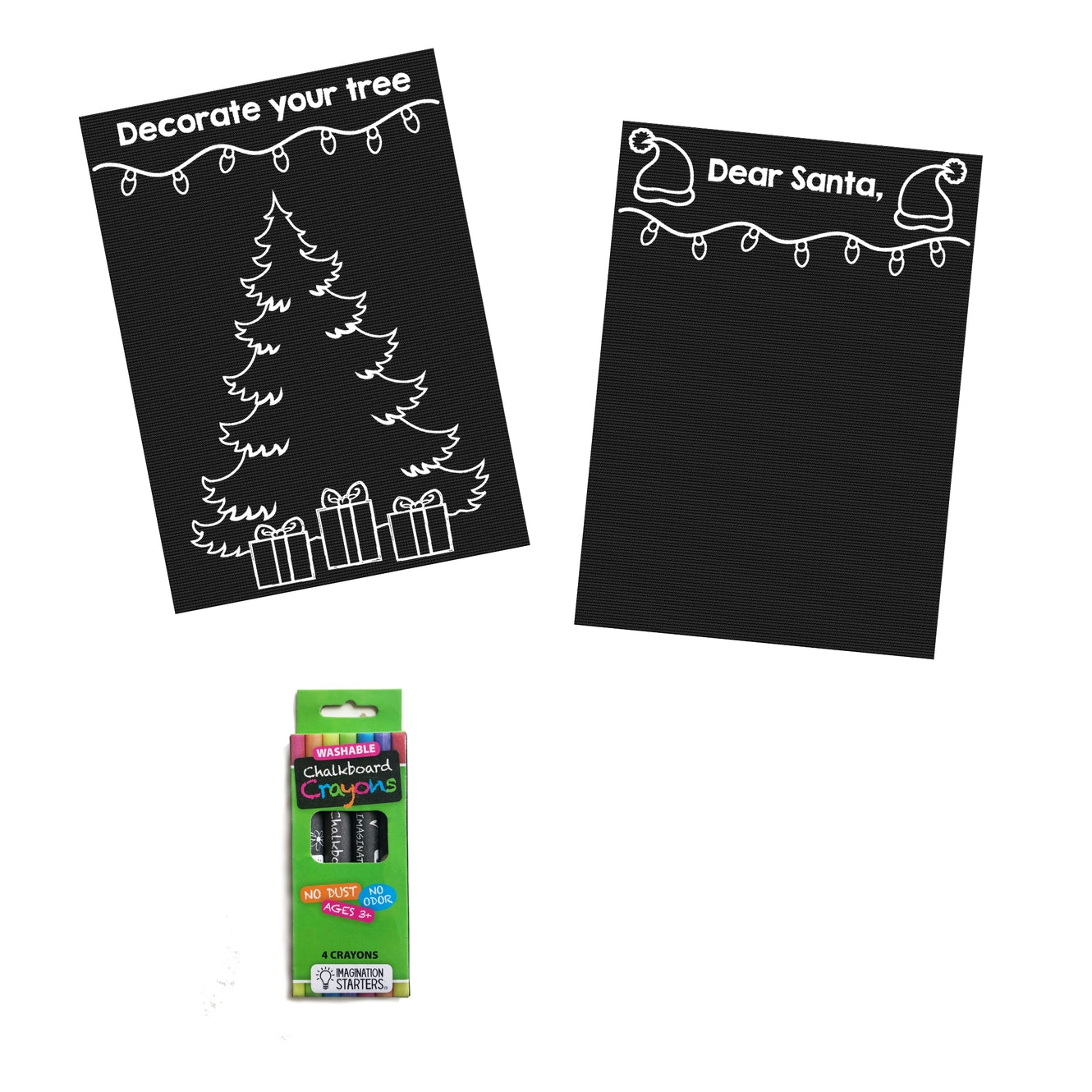 Chalkboard Christmas Coloring Kit