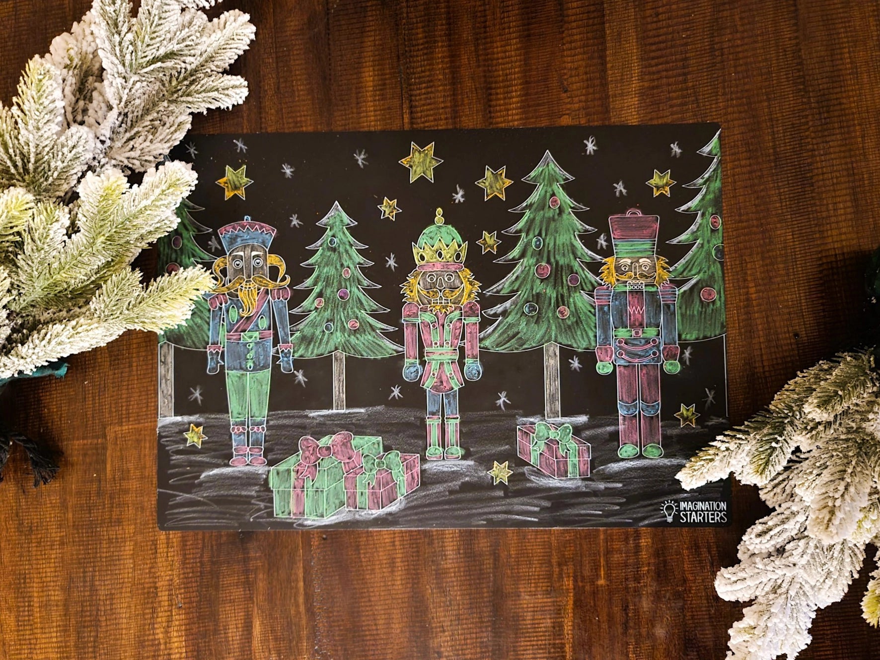 Chalkboard Nutcracker Coloring Placemat