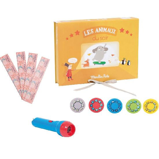 Histoires du soir - Animal Cinema Box with torch