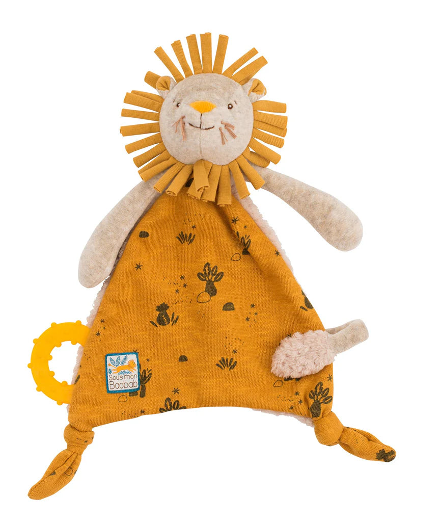 Lion Cuddle Toy w/Pacifier Ring