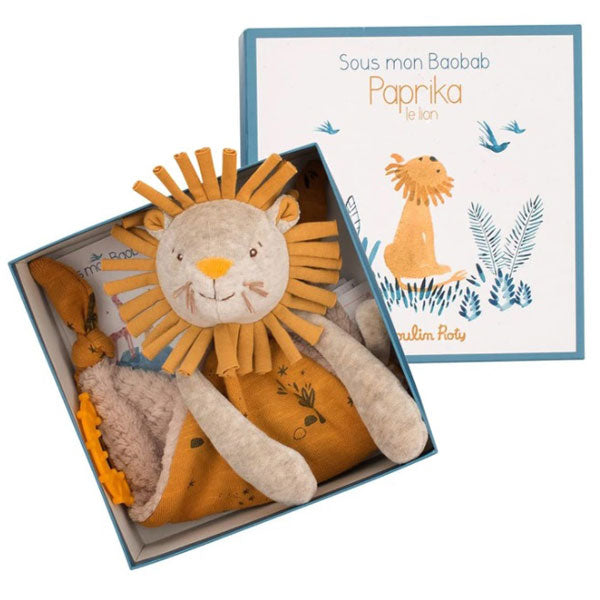 Lion Cuddle Toy w/Pacifier Ring