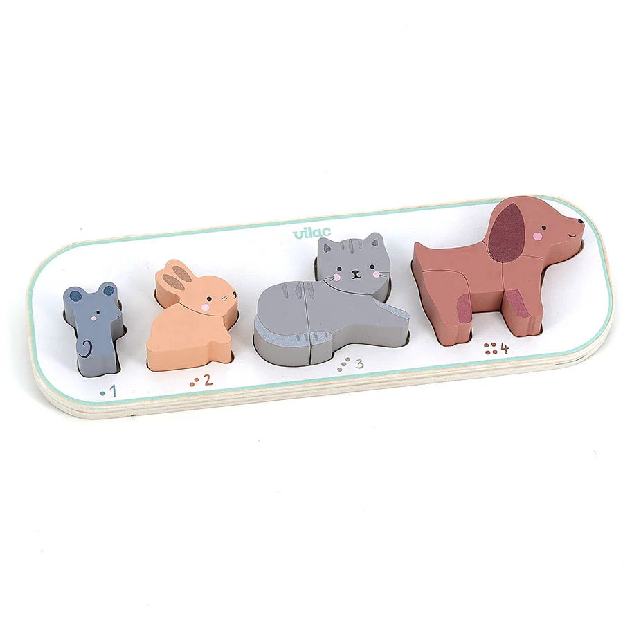 1, 2, 3 AND 4 ANIMALS EARLY LEARNING PUZZLE BY SARAH BETZ