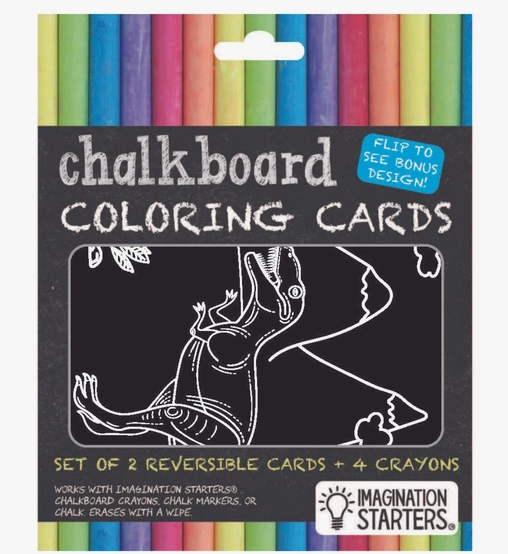 Chalkboard Minimats Dino & Truck Coloring Kit