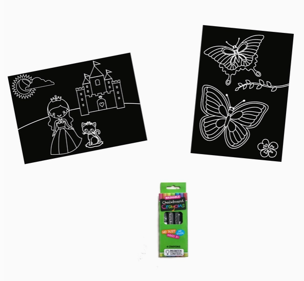 Chalkboard Minimats Princess & Butterfly Coloring Kit