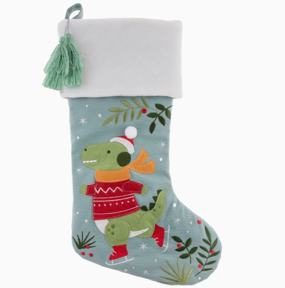 Embroidered Stockings - Dino