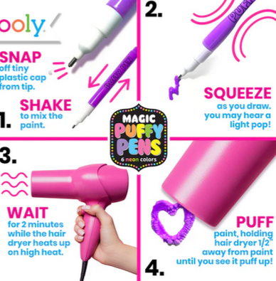 Magic Neon Puffy Pens