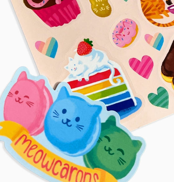 Stickiville Stickers: Cat Cafe - Scented