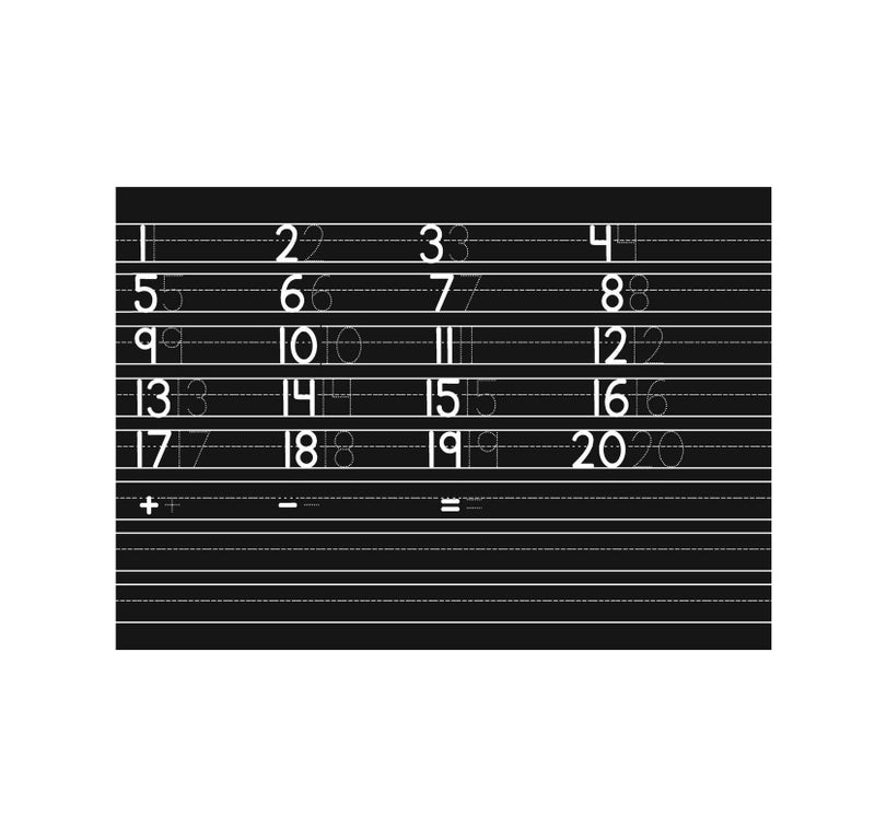 NUMBERS 12” X 17” CHALKBOARD PLACEMAT