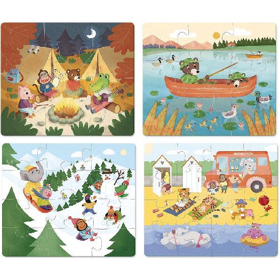 Wooden Puzzle (Set of 4) - Vacation