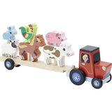 Stacking Tractor with Trailer With Animals
