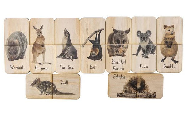 18 Piece Australian Furry Themed Matching Puzzles